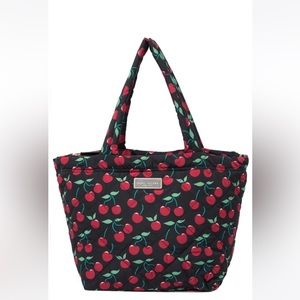 Marc Jacobs Nylon quilted Cherry Tote Black/Red